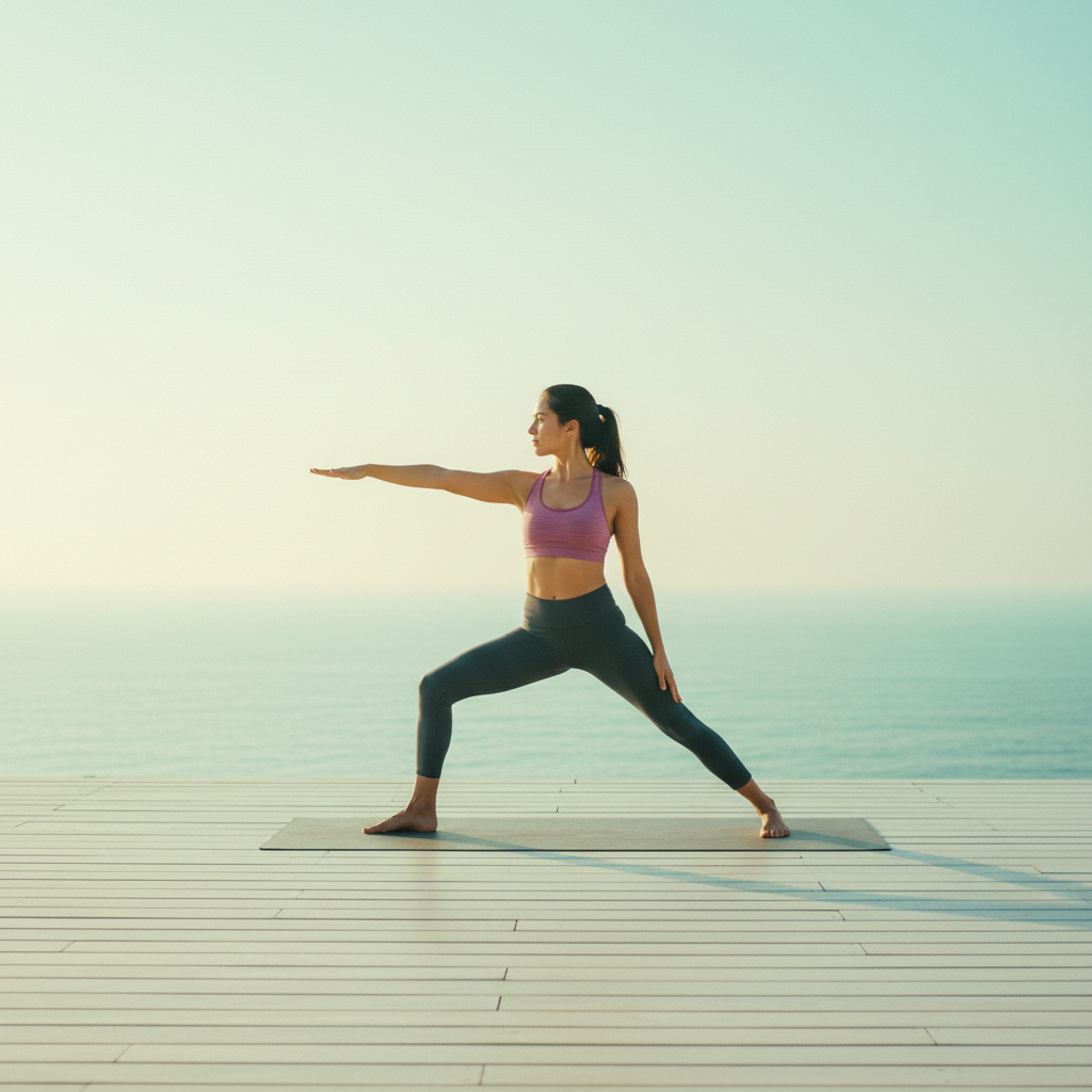 3. Virabhadrasana II — le guerrier 2