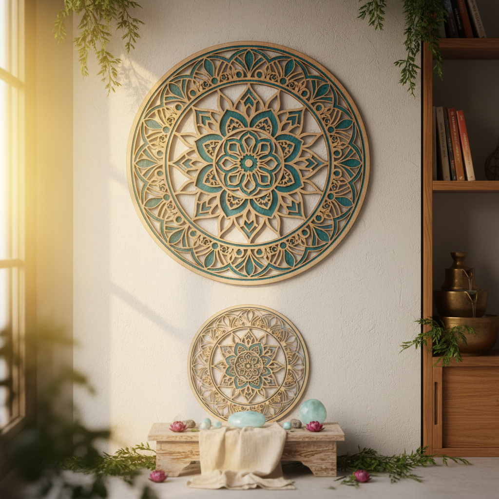 Mandala en bois : décoration spirituelle et méditation