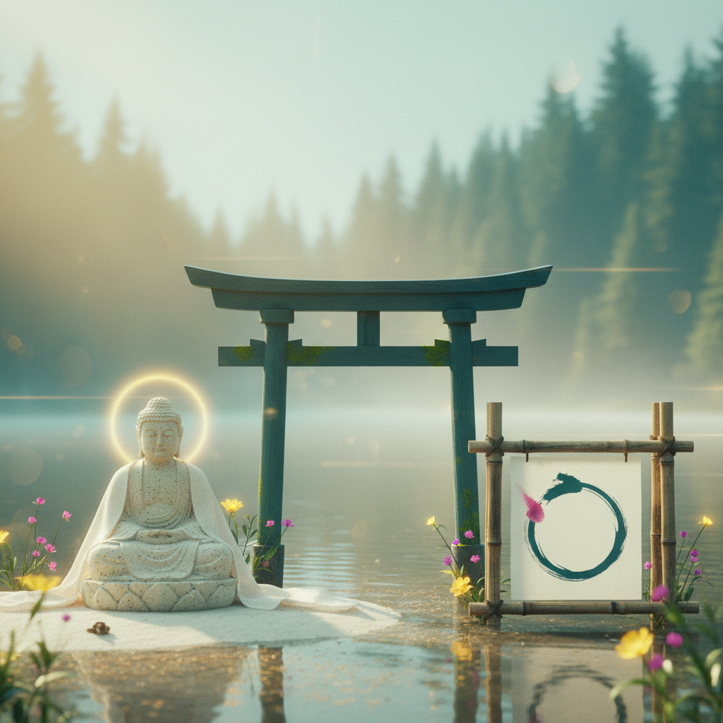 Esthétique japonaise et spiritualité : Enso, Torii, Bouddha